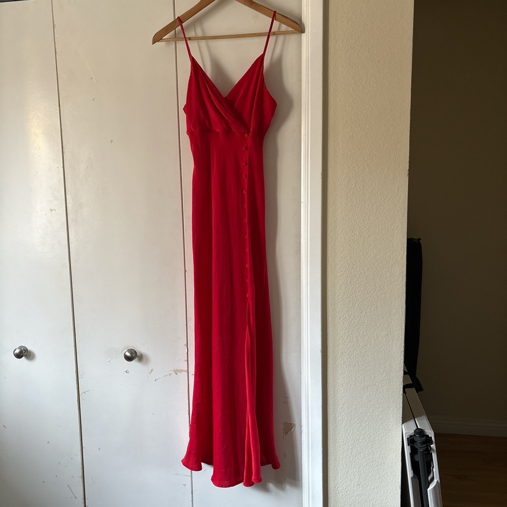 Zara Vibrant Red Maxi Dress